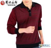 春意盎然，品質(zhì)之選 鄂爾多斯男裝5807藍(lán)色羊毛長(zhǎng)袖T恤解析